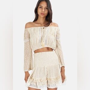 Sunday Saint-Tropez off shoulder skirt set Medium